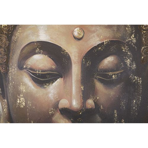 Toile Imprimée Déco "visage Bouddha" 100x100cm Multicolore