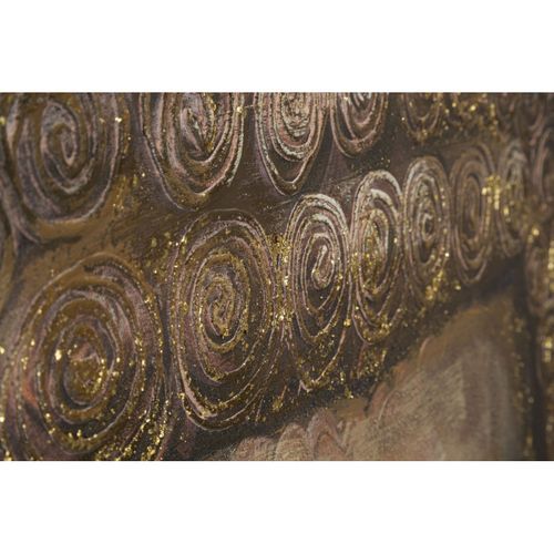 Toile Imprimée Déco "visage Bouddha" 100x100cm Multicolore