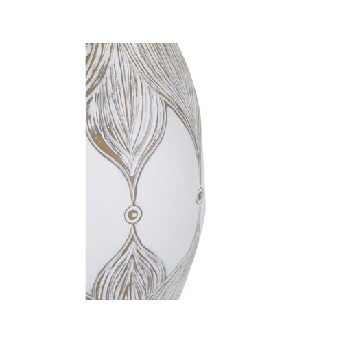 Lampe à Poser En Résine "atene" 67cm Blanc et Naturel