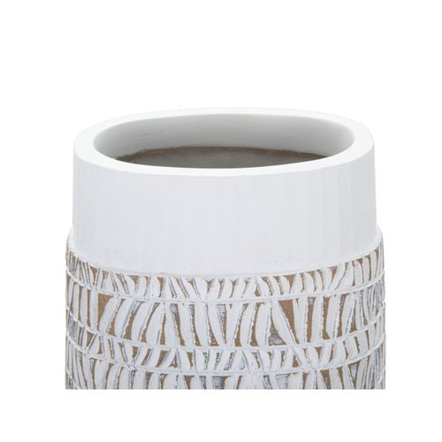 Vase Ovale Abstrait "nairobi" 50cm Blanc