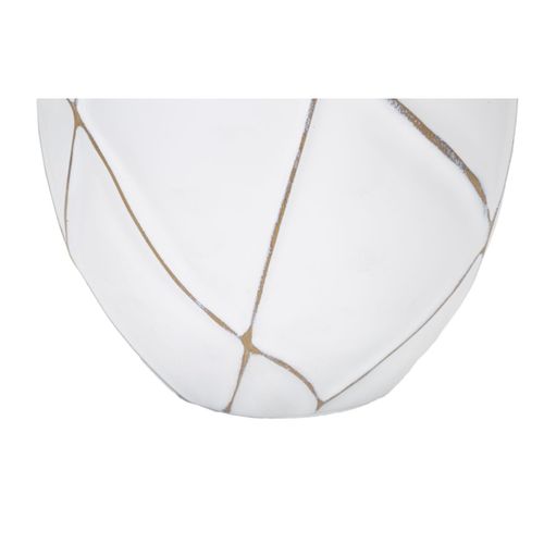 Lampe à Poser En Résine "lines" 60cm Blanc et Naturel