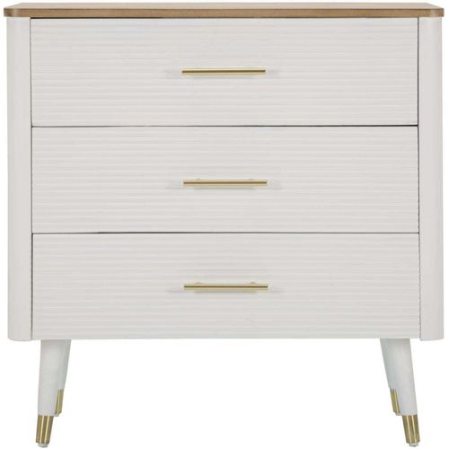 Commode En Bois 3 Tiroirs Matera 78 X 37 X 80 Cm