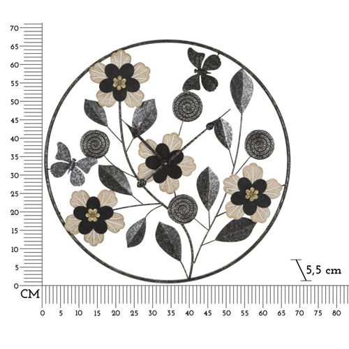 Horloge Murale En Métal "divaker" 67cm Noir