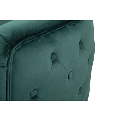 Fauteuil En Velours "bucarest" 76cm Vert