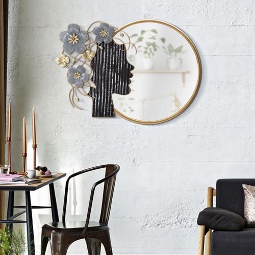 Miroir Mural Déco "woman" 81cm Multicolore