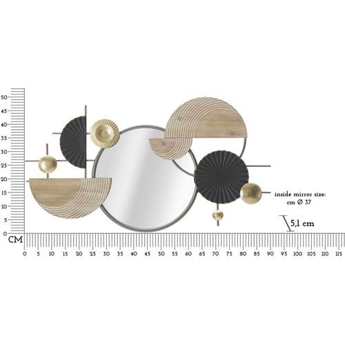 Miroir Avec Décorations En Métal Et Mdf Abstract 90.2 X 5.1 X 50.2 Cm
