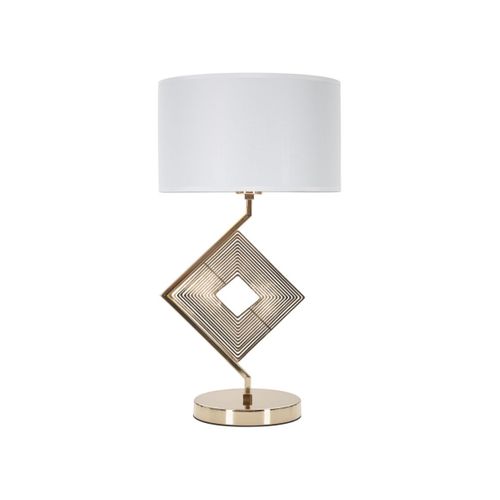 Lampe à Poser En Métal "move" 56cm Or et Blanc