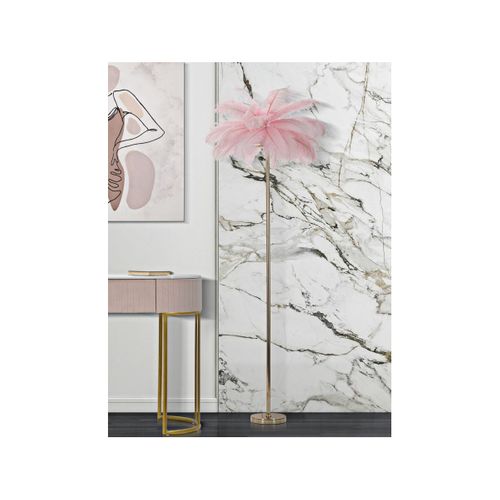 Lampadaire En Métal Et Plastique Palm 55 X 160 Cm Rose