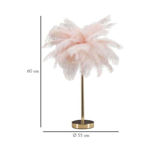 Lampe à Poser En Métal Et Plastique Palm 40 X 55 Cm Rose