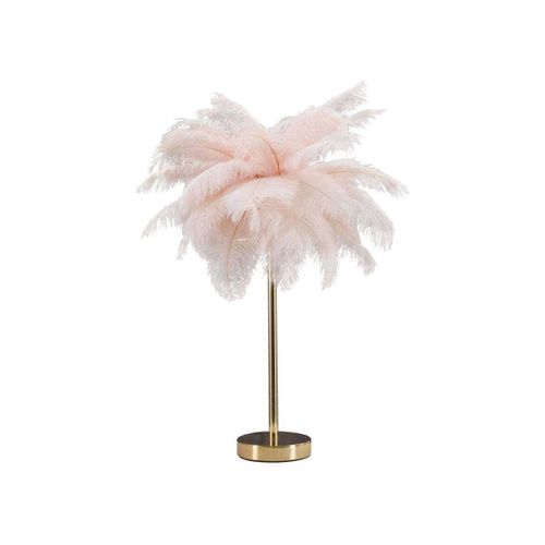 Lampe à Poser En Métal Et Plastique Palm 40 X 55 Cm Rose