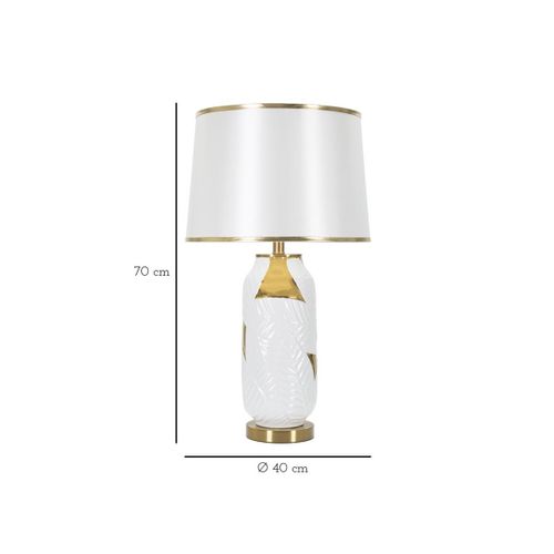 Lampe à Poser En Céramique "camille" 70cm Blanc