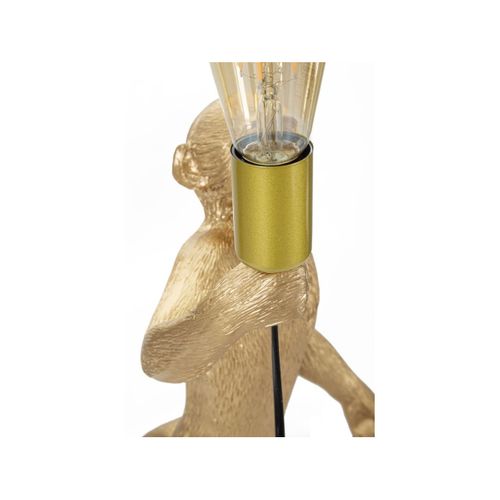 Lampe à Poser En Résine "singe" 55cm Or