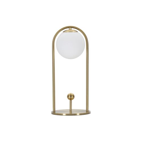 Lampe à Poser Design Arc "luci" 47cm Blanc et Or