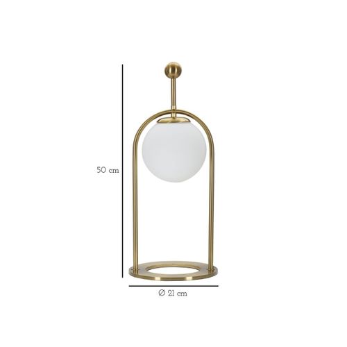 Lampe à Poser Arc "luci" 50cm Blanc et Or