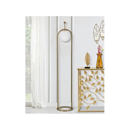 Lampadaire Design Arc "luci" 168cm Blanc et Doré