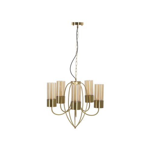 Lampe Suspension 5 Têtes "versailles" 60cm Doré