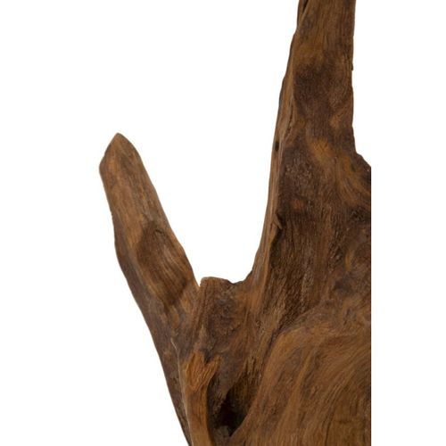 Objet Déco Tronc D'arbre En Teck "akars" 34cm Naturel