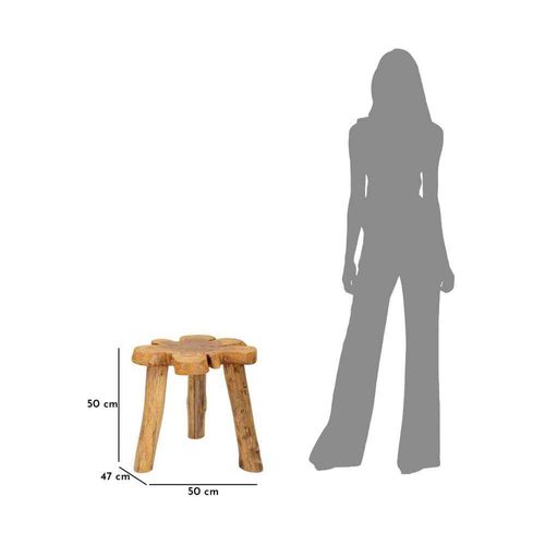 Bout De Canapé En Teck Flower 50 X 47 X 50 Cm