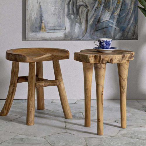 Bout De Canapé En Teck Kursi 35 X 45 Cm