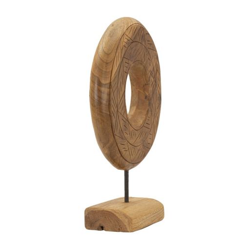 Objet Déco Rond En Teck "dorat" 38cm Naturel