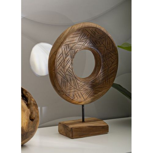 Objet Déco Rond En Teck "dorat" 38cm Naturel