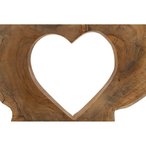 Objet Déco Cœur En Teck "hasi" 38cm Naturel