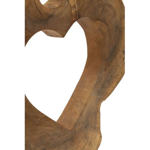 Objet Déco Cœur En Teck "hasi" 38cm Naturel