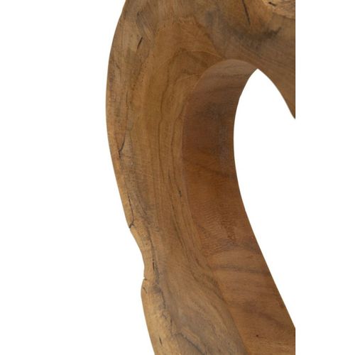 Objet Déco Cœur En Teck "hasi" 38cm Naturel