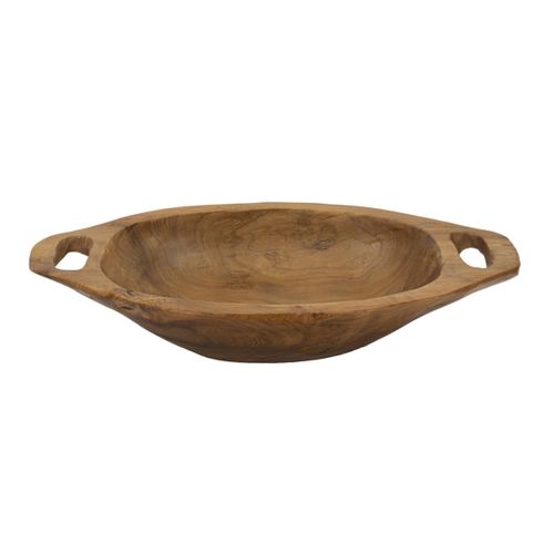 Vide-poche En Bois Avec Poignées "wan" 37cm Naturel