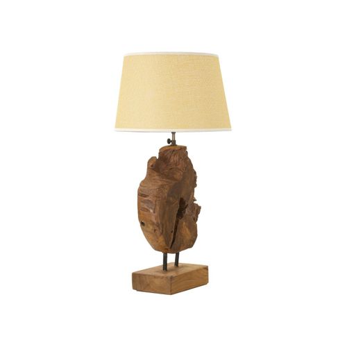 Lampe à Poser En Teck "kepala" 69cm Marron