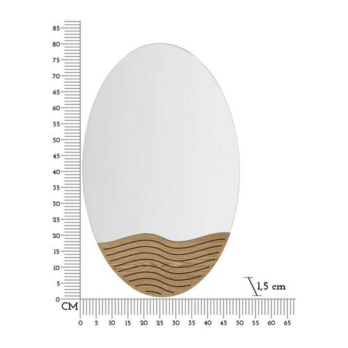 Miroir Ovale En Mdf Lines 50 X 1.5 X 80 Cm
