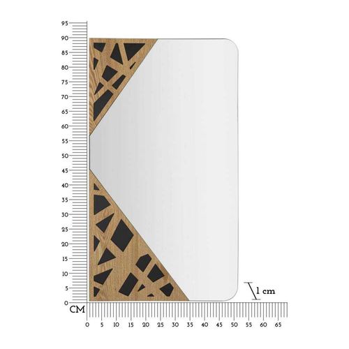 Miroir En Verre Et Mdf Angle 50 X 1 X 90 Cm