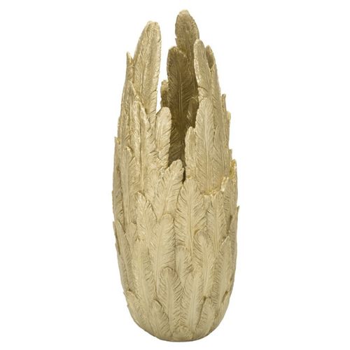 Vase Design Plumes "feathers" 80cm Doré