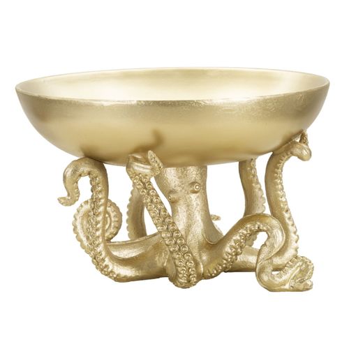 Vide-poche Statuette "pieuvre" 30cm Doré