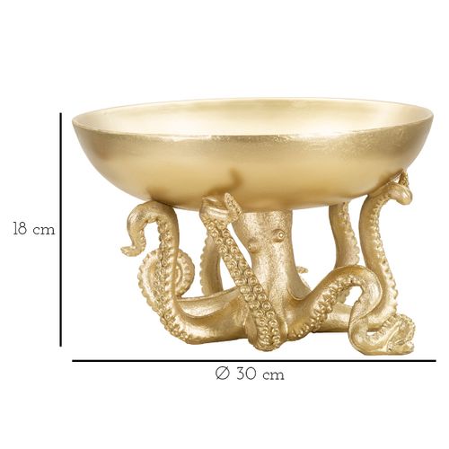 Vide-poche Statuette "pieuvre" 30cm Doré