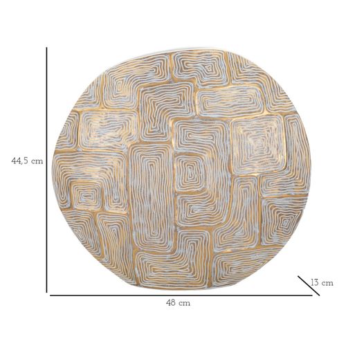 Vase Design En Résine "elips" 48cm Doré