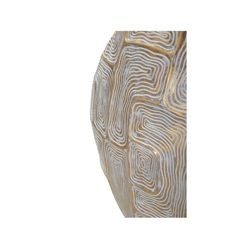 Vase Design En Résine "elips" 36cm Doré