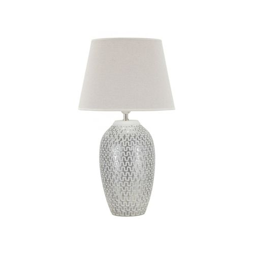 Lampe à Poser En Résine "wave" 65cm Blanc