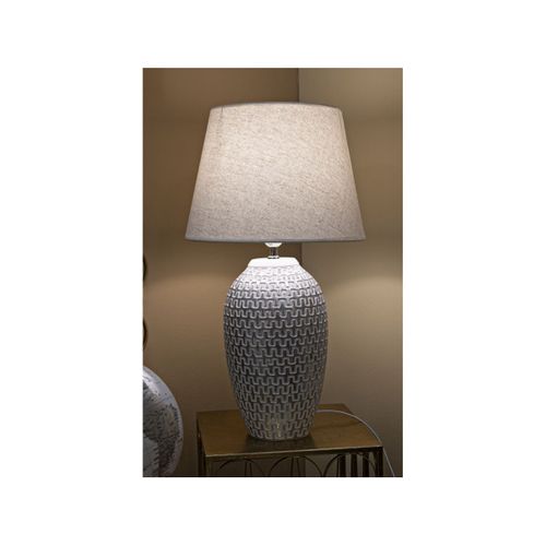 Lampe à Poser En Résine "wave" 65cm Blanc