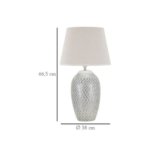 Lampe à Poser En Résine "wave" 65cm Blanc