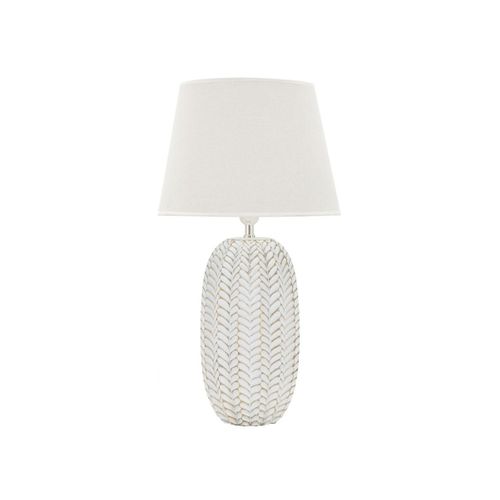 Lampe à Poser En Résine "leaf" 65cm Blanc