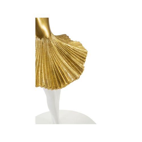 Lampe à Poser En Résine "dancer" 64cm Blanc et Or