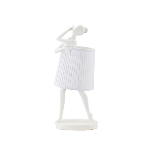 Lampe à Poser En Résine "ballet" 62cm Blanc