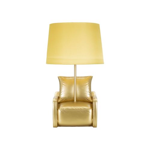 Lampe à Poser Déco "midcentury" 46cm Or