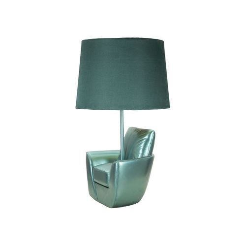 Lampe à Poser Déco "midcentury" 43cm Turquoise