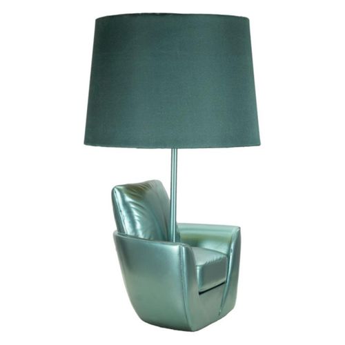 Lampe à Poser Déco "midcentury" 43cm Turquoise