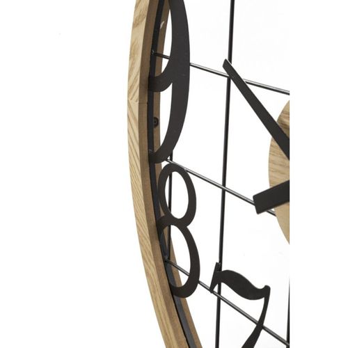 Horloge Murale En Métal "numbers" 60cm Noir