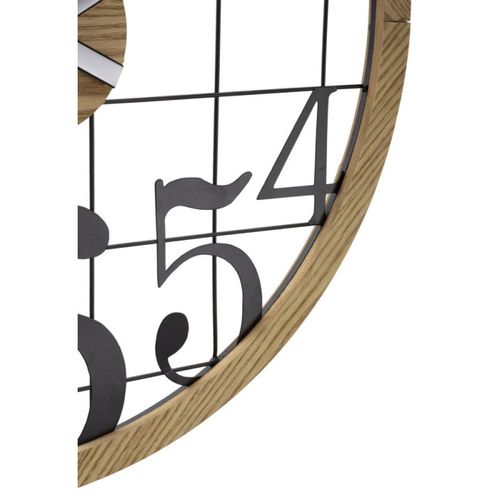 Horloge Murale En Métal "numbers" 60cm Noir