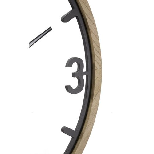 Horloge Murale En Métal "clips" 60cm Noir
