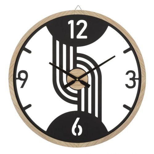Horloge Murale En Métal "clips" 60cm Noir